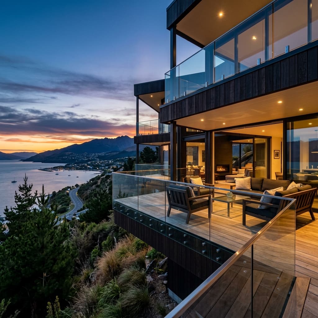 Modern luxury property balcony